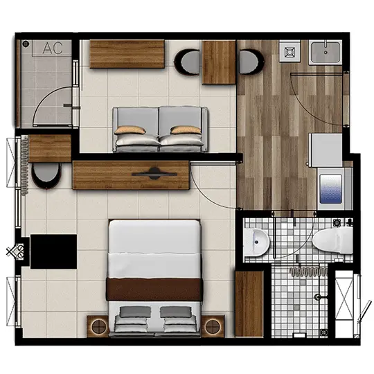 Tipe 1BR Tipe 1BR