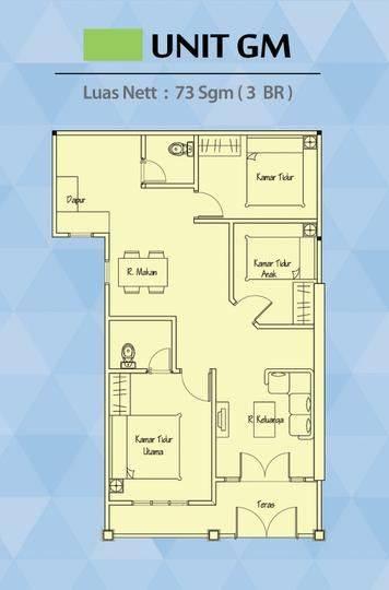 3 Bedrooms (A) 3 Bedrooms (A)