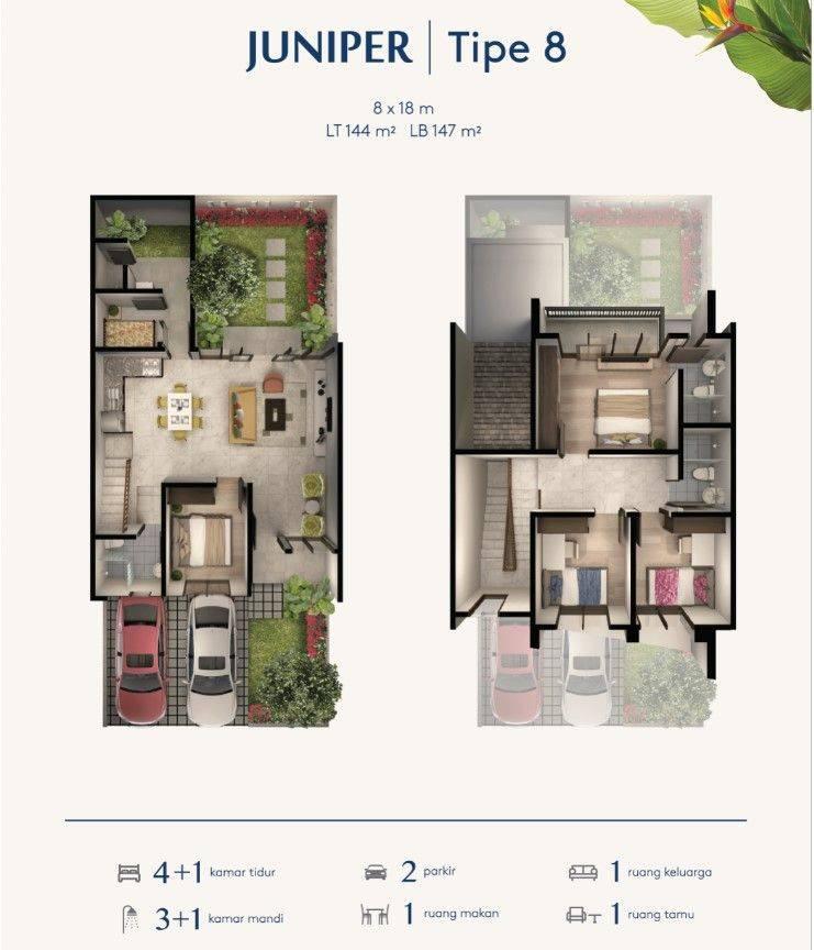 The River View Villa Tipe 8 x 18 The River View Villa Tipe 8 x 18