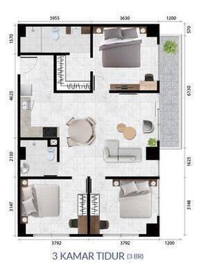 Tipe Three Bedroom Tipe Three Bedroom