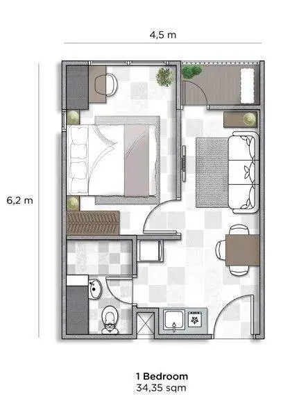 1 BR 1 BR