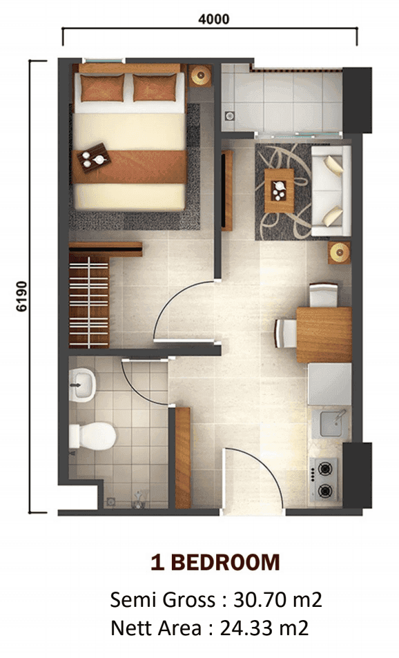 1 Bedroom 1 Bedroom