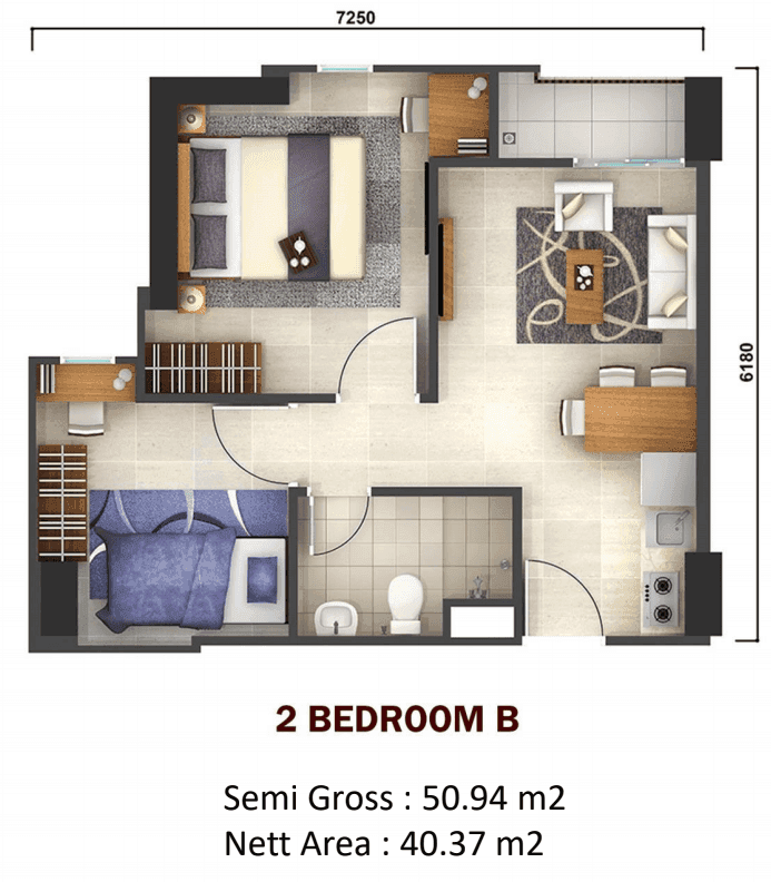 2 Bedroom B 2 Bedroom B