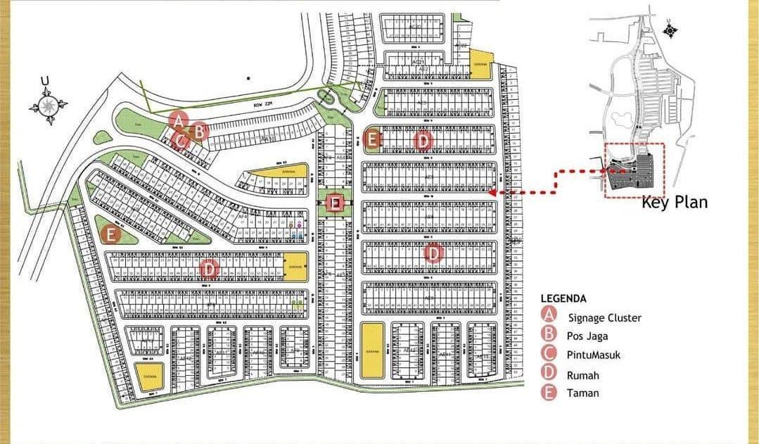 Site Plan Cluster East Manhattan at Grand Duta City Bekasi
