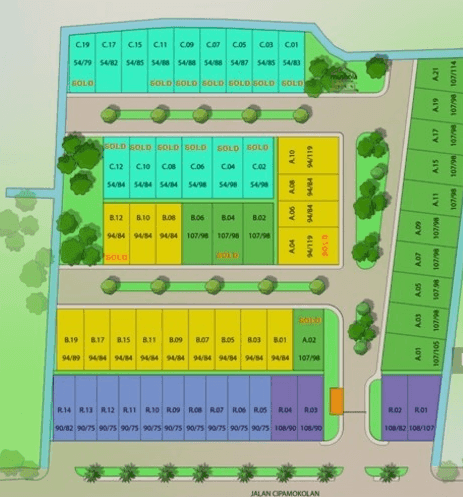 Mustika Townhouse siteplan