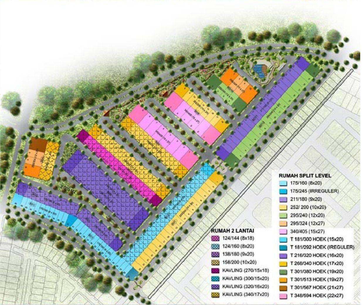 Site Plan Cluster Water Spring Grand Wisata Bekasi