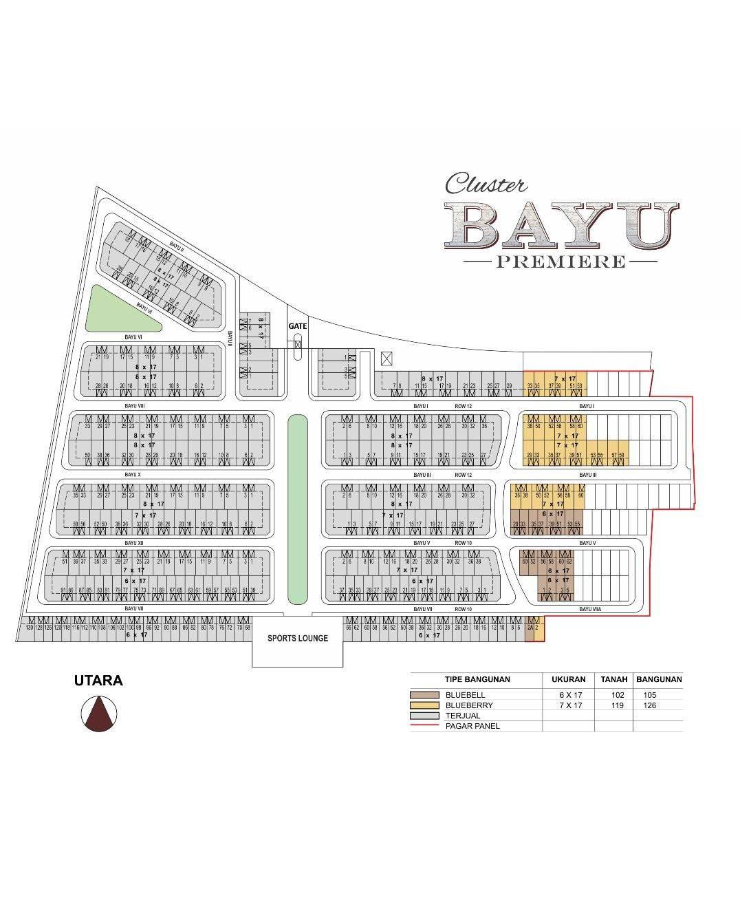 Siteplan Cluster Bayu Premiere Suvarna Sutera
