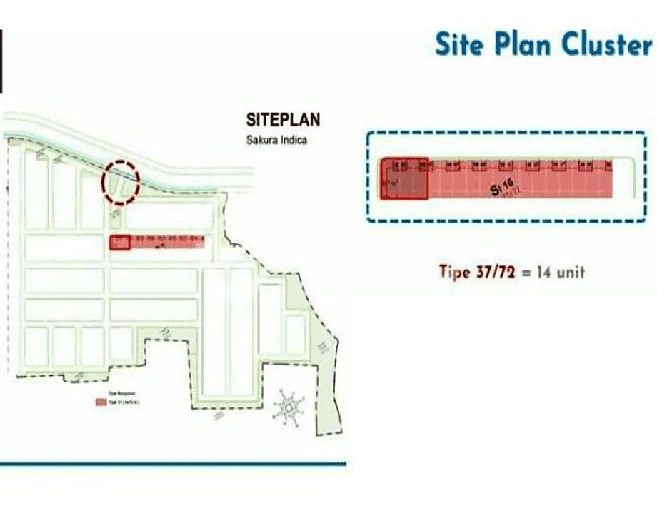 Site Plan Cluster Sakura Indica Harvest City