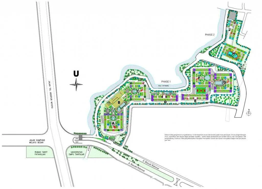 Apartemen Bassura City siteplan