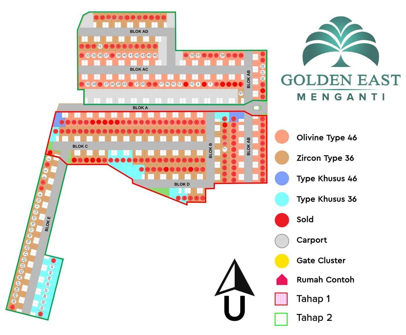 Site Plan Golden East Menganti