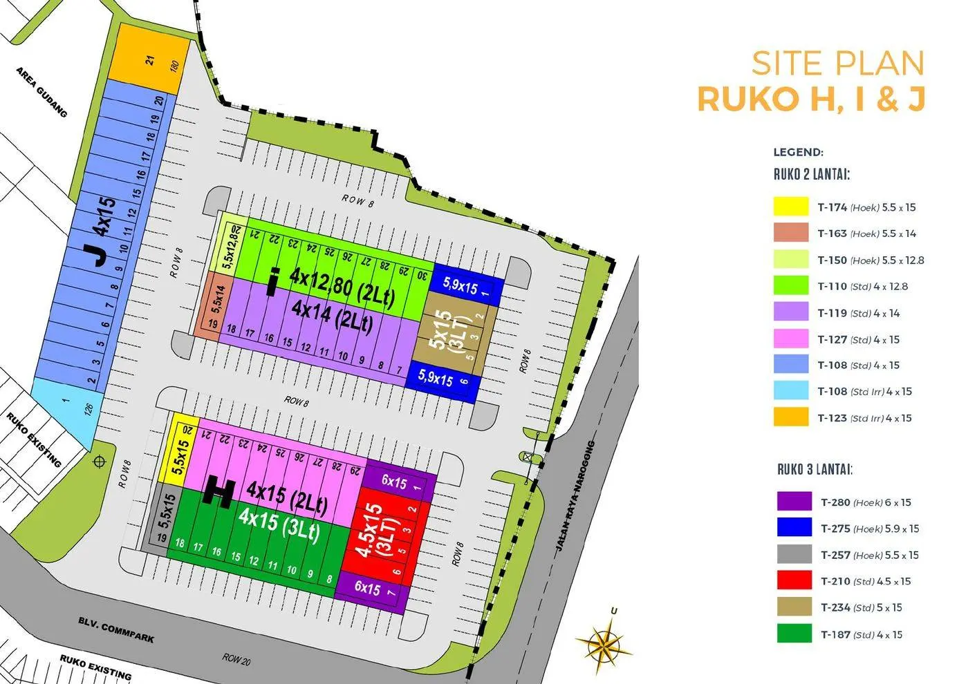 Site Plan Ruko Commpark Kota Wisata Cibubur