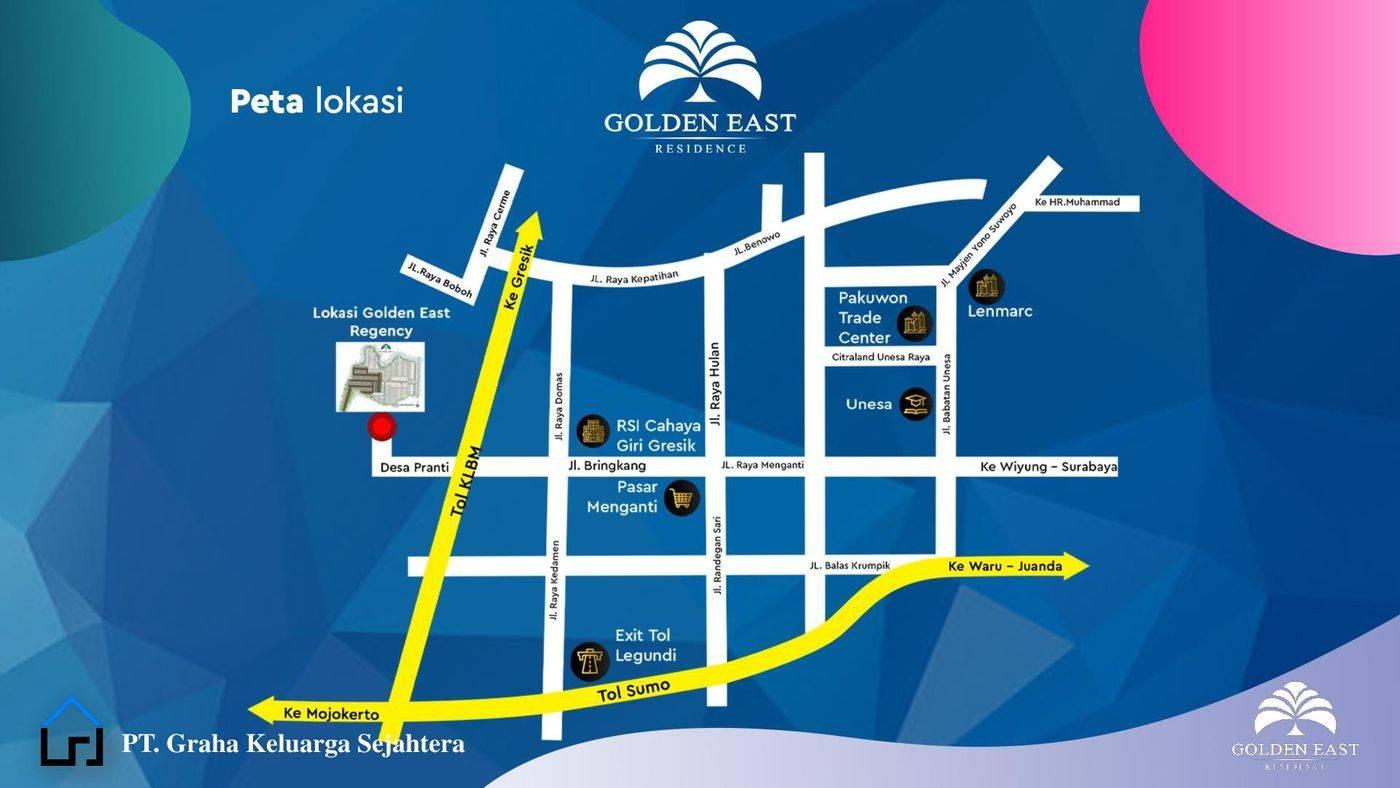 Peta Lokasi Golden East Menganti