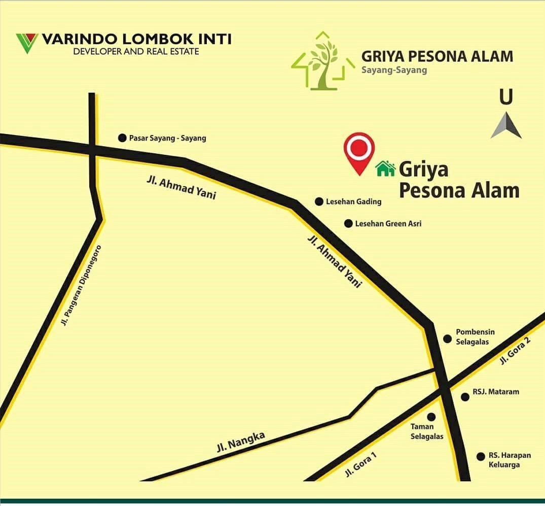 Peta Lokasi Griya Pesona Alam Mataram