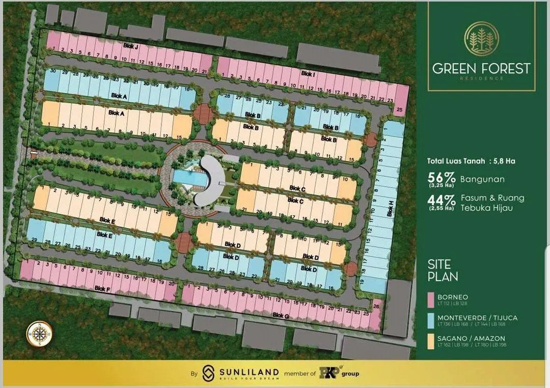 Site Plan Green Forest Residence Pekanbaru