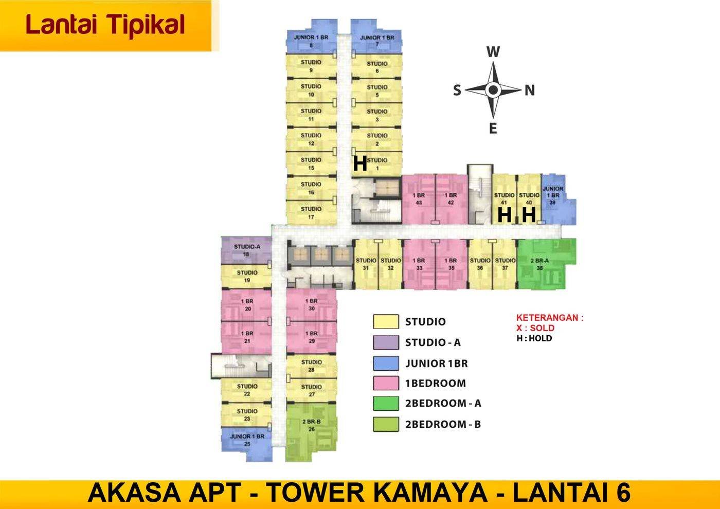 BSD City Stock Akasa Tower Kamaya Lt 6