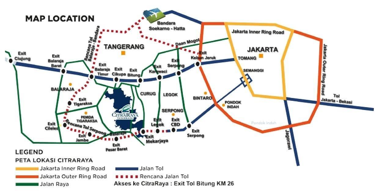 Peta Lokasi Ruko The Avenue Citra Raya Tangerang