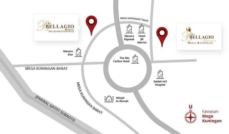 Apartemen Bellagio Mansion lokasi