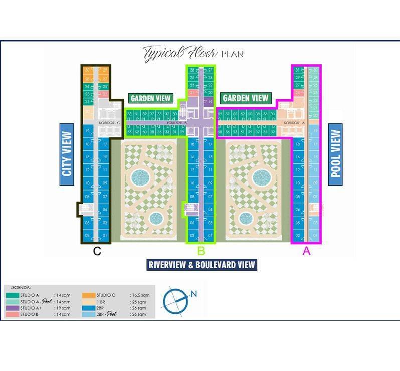 PIK 2 Osaka Riverview Apartement floor plan