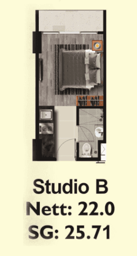 The Royal Paradise Type Studio denah