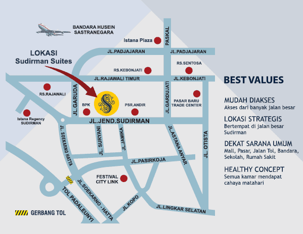 Sudirman Suites Apartment lokasi