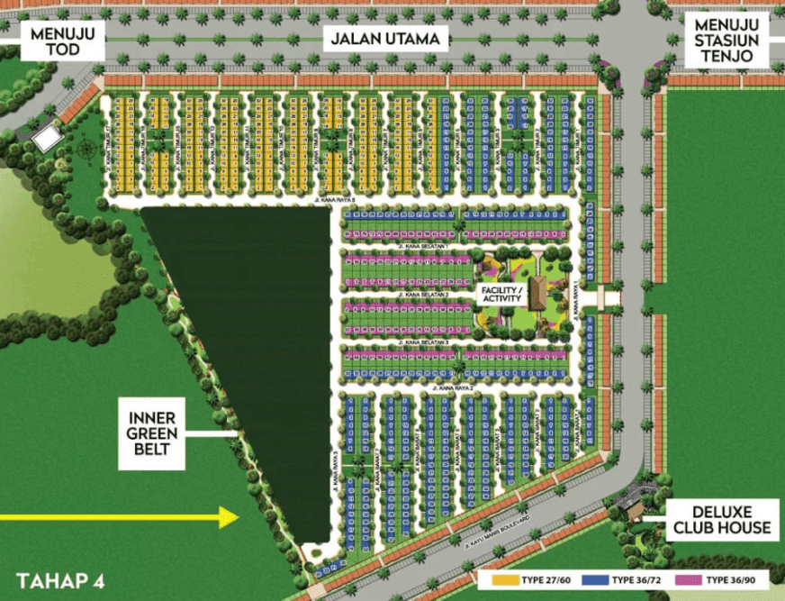 Site Plan Cluster Kana Tahap 2 at Podomoro Tenjo