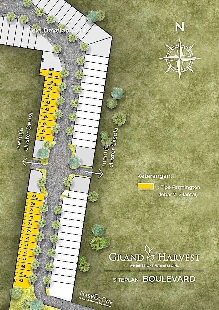 Site Plan Cluster Farmington at Grand Harvest Surabaya