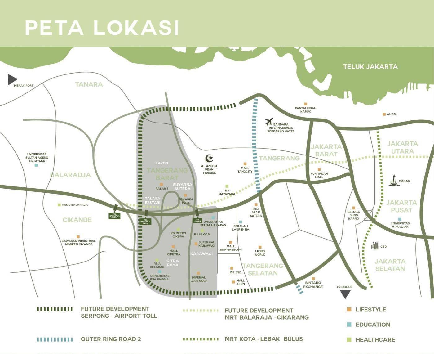 Lokasi Cluster Duo Residence at Talaga Bestari