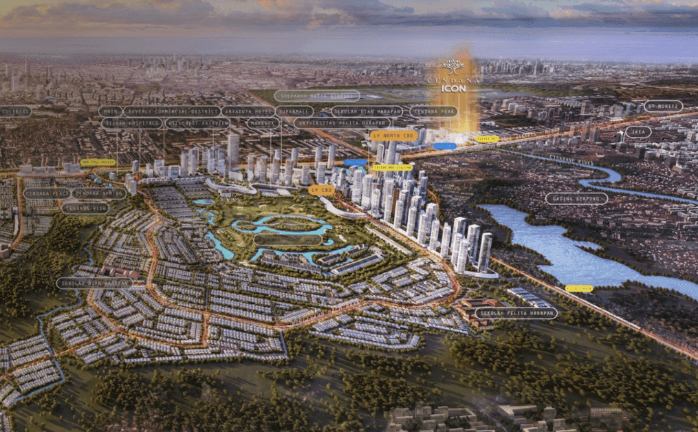 Lokasi cendana icon lippo karawaci