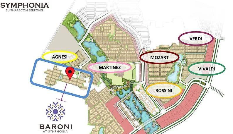 Lokasi Cluster Baroni at Symphonia Summarecon Serpong