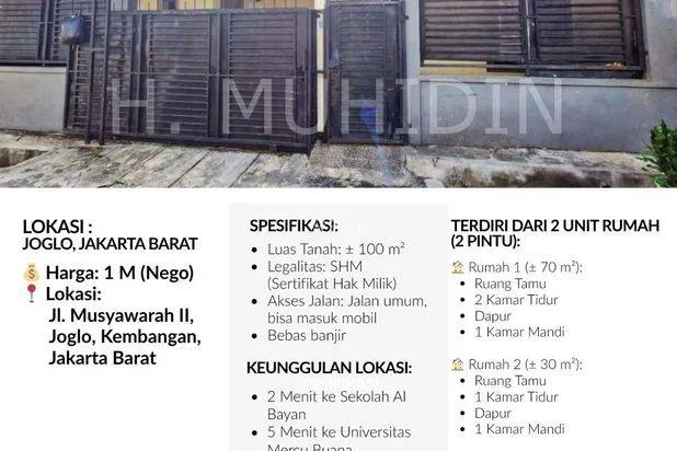 DIJUAL CEPAT RUMAH di Jakarta Barat (Joglo) DIJUAL CEPAT RUMAH di Jakarta Barat (Joglo)