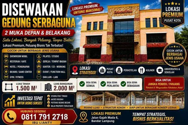 DISEWAKAN GEDUNG SERBAGUNA STRATEGIS PUSAT KOTA DISEWAKAN GEDUNG SERBAGUNA STRATEGIS PUSAT KOTA