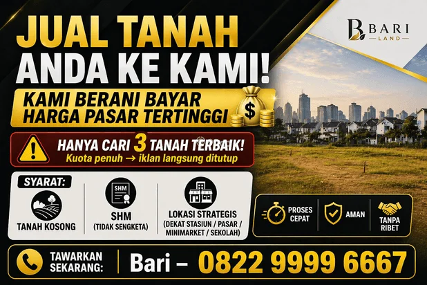 JUAL TANAH ANDA KE KAMI! KAMI BERANI BAYAR HARGA PASAR TERTINGGI ! JUAL TANAH ANDA KE KAMI! KAMI BERANI BAYAR HARGA PASAR TERTINGGI !