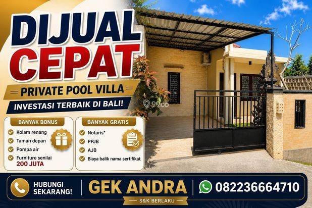 URGENT SALE – PRIVATE POOL VILLA IN UNGASAN, JIMBARAN 🌴✨ URGENT SALE – PRIVATE POOL VILLA IN UNGASAN, JIMBARAN 🌴✨