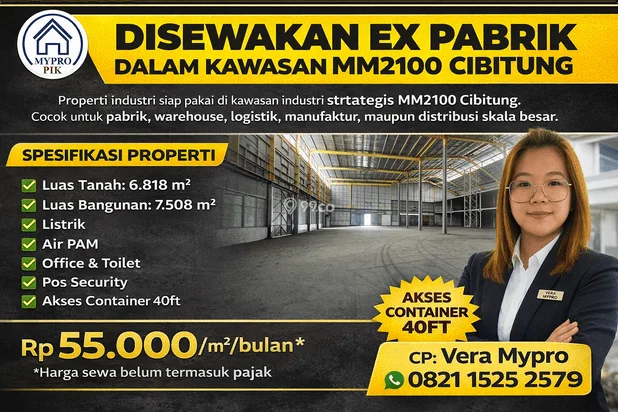 Disewakan Gudang Cibitung, Gudang ex Pabrik di MM2100 Gudang Cibitung Rapi siap Pakai akses container 40ft. Disewakan Gudang Cibitung, Gudang ex Pabrik di MM2100 Gudang Cibitung Rapi siap Pakai akses container 40ft.