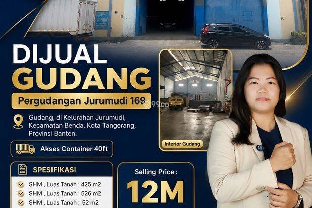 Dijual Gudang Jurumudi, Pergudangan Jurumudi 169, Gudang luas 1.062m2 akses Container 40ft, Gudang Tangerang, Gudang Benda, Pergudangan 169 Tangerang Dijual Gudang Jurumudi, Pergudangan Jurumudi 169, Gudang luas 1.062m2 akses Container 40ft, Gudang Tangerang, Gudang Benda, Pergudangan 169 Tangerang