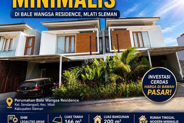 Termurah Rumah Sleman Yogyakarta, Rumah Bale Wangsa luas 166m2 Rumah Design Modern Minimalis di Jogja Termurah Rumah Sleman Yogyakarta, Rumah Bale Wangsa luas 166m2 Rumah Design Modern Minimalis di Jogja