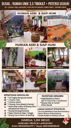 DIJUAL: Rumah Produktif 3,5 Lantai di Kiaracondong – Bonus Passive Income 24 Juta/Tahun! DIJUAL: Rumah Produktif 3,5 Lantai di Kiaracondong – Bonus Passive Income 24 Juta/Tahun!