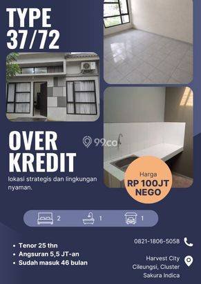 TAKE OVER KREDIT RUMAH HARVEST CITY TAKE OVER KREDIT RUMAH HARVEST CITY