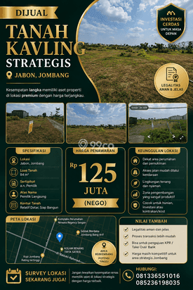 TANAH KAVLING STRATEGIS KOTA JOMBANG TANAH KAVLING STRATEGIS KOTA JOMBANG