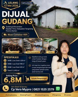 Dijual Gudang di Tangerang, Sepatan Timur akses Container 40ft, Luas hampir 3000m2 di Tangerang Dijual Gudang di Tangerang, Sepatan Timur akses Container 40ft, Luas hampir 3000m2 di Tangerang