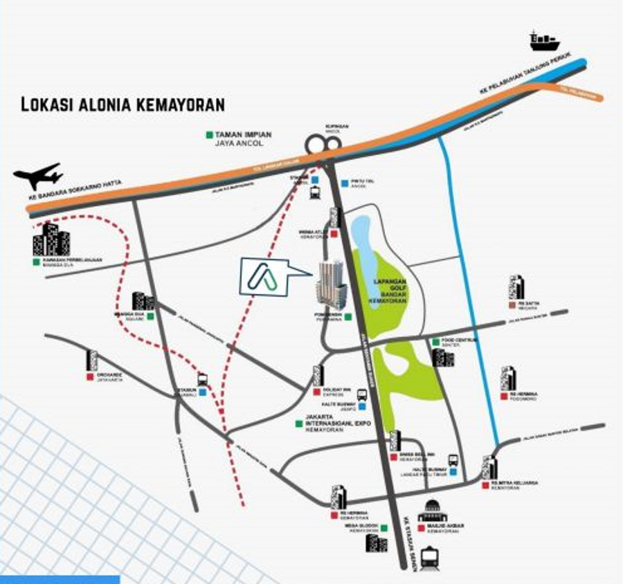 Apartemen Alonia Kemayoran lokasi