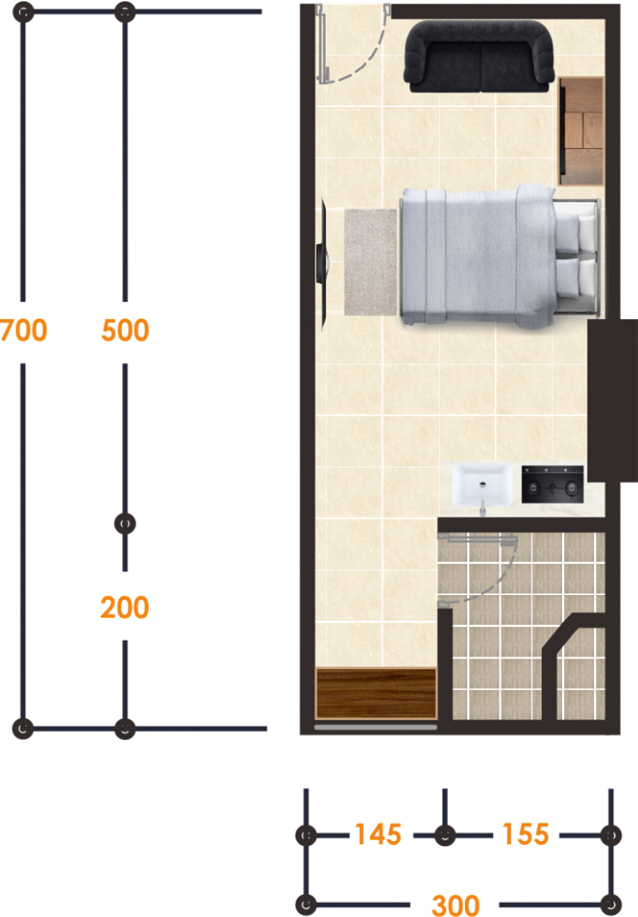 Apartemen Alonia Kemayoran denah