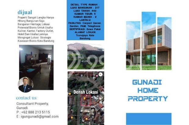 Jual bangunan lokasi strategis Bandung