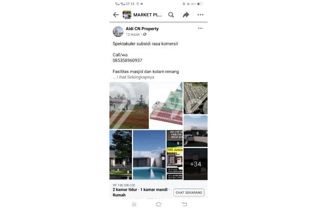 progres pembangunan 300 unit rumah subsidi fasilitas masjid