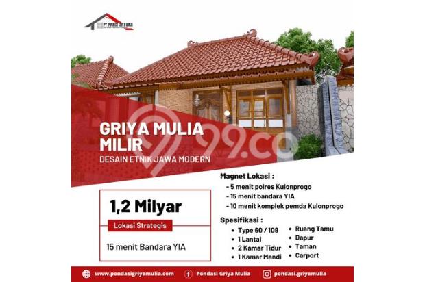 Dekat Bandara Yia, Rumah Desain Etnik Jawa Modern