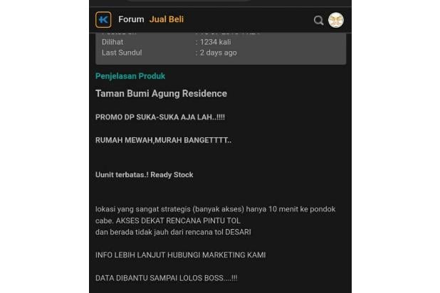 Dijual Rumah di Sawangan Depok