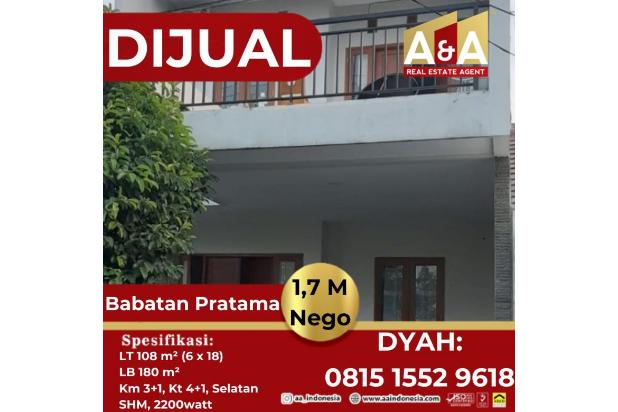 DIJUAL RUMAH BABATAN PRATAMA
