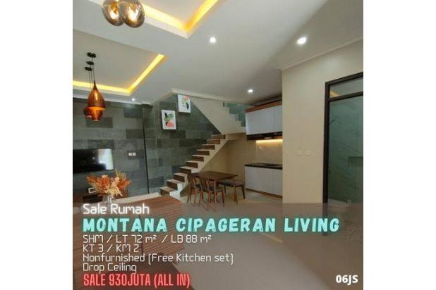 Heboh, Promo Allin Free Bphtb, Balik Nama, Notaris Bonus Kitchen Set, Rumah 2 Lantai Baru Unfurnished Shm, Imb di Komplek Montana Cipageran Living Cimahi Utara Bandung Kota, Cimahi