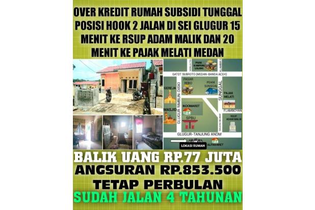 Take over kredit rumah subsidi tunggal hook di glugur medan