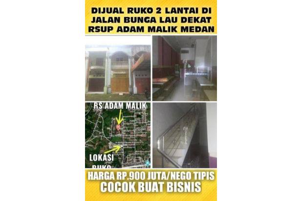 Jual ruko 2 lantai murah di jalan bunga lau dekat ke rs adam malik medan